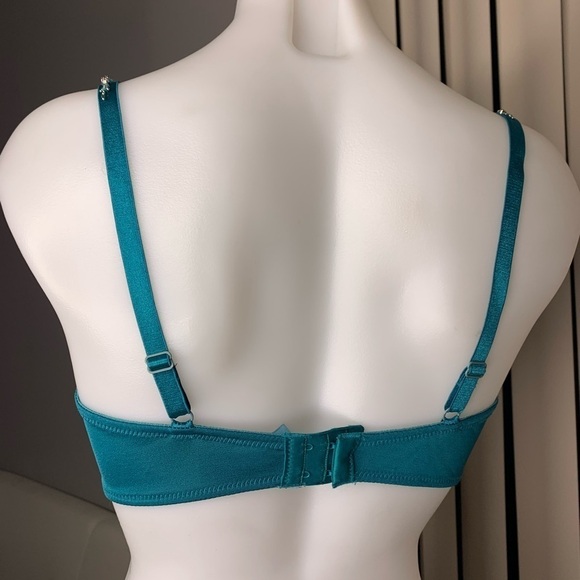 Marciano Crystal encrusted turquoise runway bra 32D glamour glitz show - Picture 8 of 8